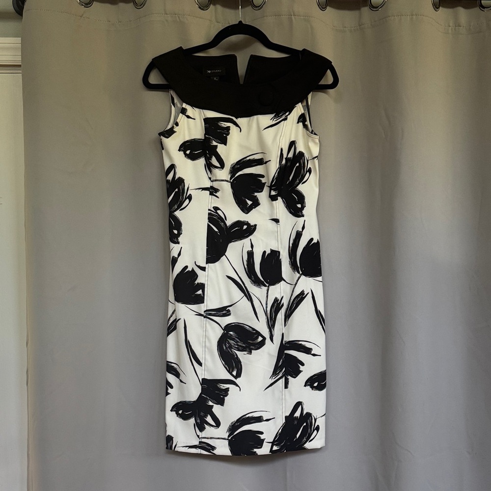 Black and White Floral Dress